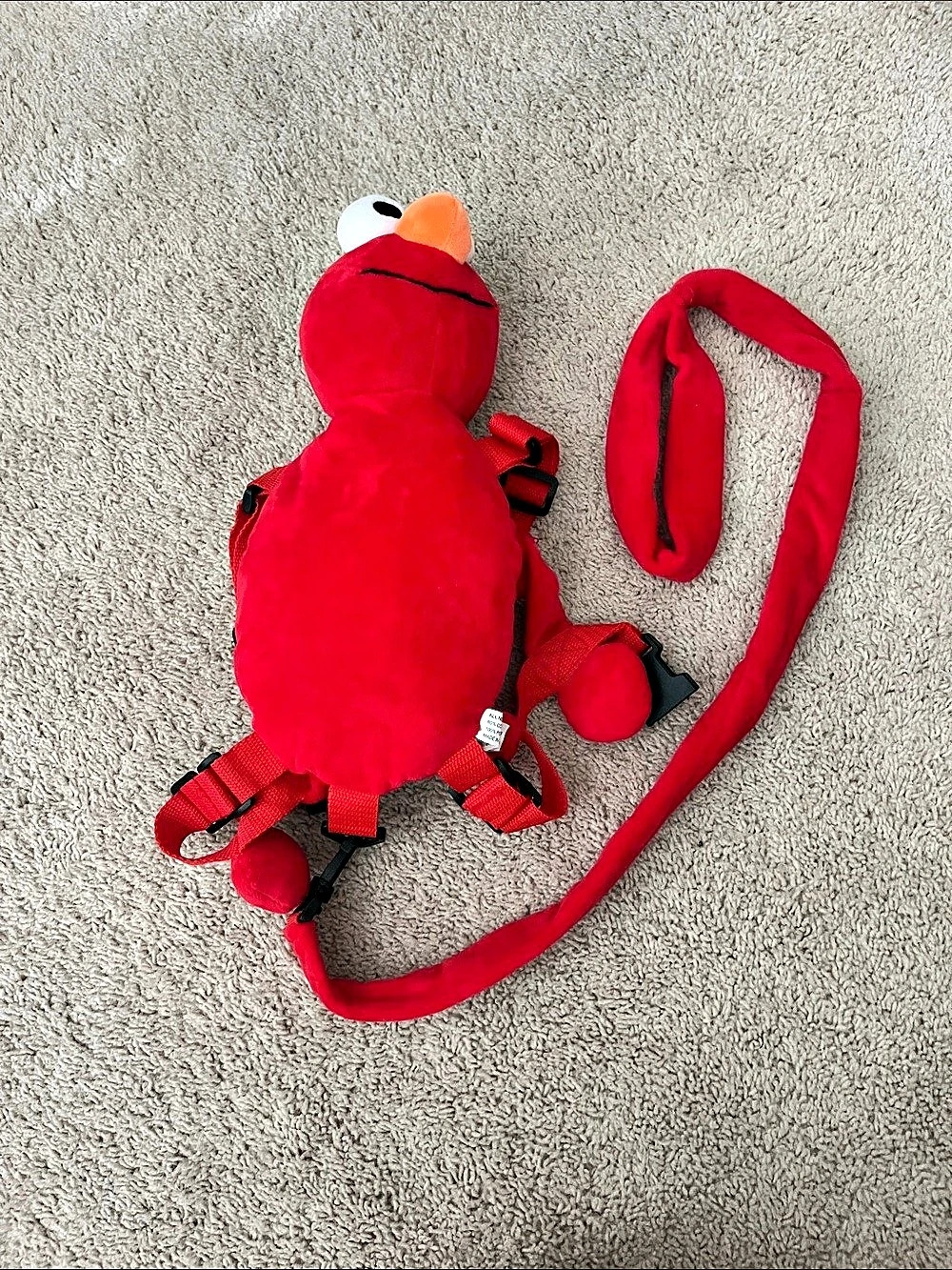 Sesame Street Elmo Plush Backpack Red & Orange